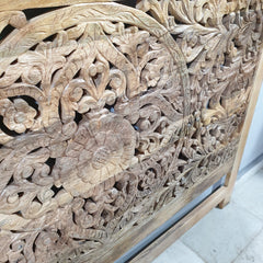Hand Carved Bed Headboard Bed Head Panel H32