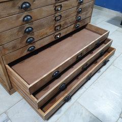 Indian Hand Carved Solid Wood Chest of Drawer Dresser D50