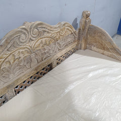 Indian Wooden Handmade Carved Balinese Daybed Sofa D17