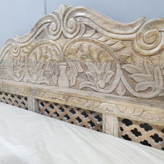 Indian Wooden Handmade Carved Balinese Daybed Sofa D17