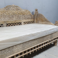 Indian Wooden Handmade Carved Balinese Daybed Sofa D17