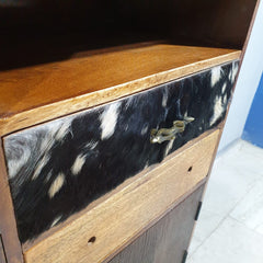 Lava Industrial Leather Tallboy Chest of Drawer Dresser D51