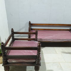 Hand Carved Solid Wood Daybed Sofa Set D15