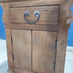 Indian Hand Carved Solid Wood Oriental Bedside Tables 93