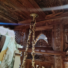 Maharaja Indian Traditional Hand Carved Solid Wood Swing 4