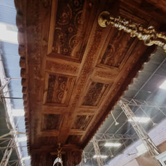 Maharaja Indian Traditional Hand Carved Solid Wood Swing 4