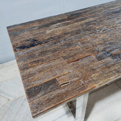Live Edge Sleeper Industrial Dining Table 16