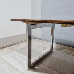 Live Edge Sleeper Industrial Dining Table 16