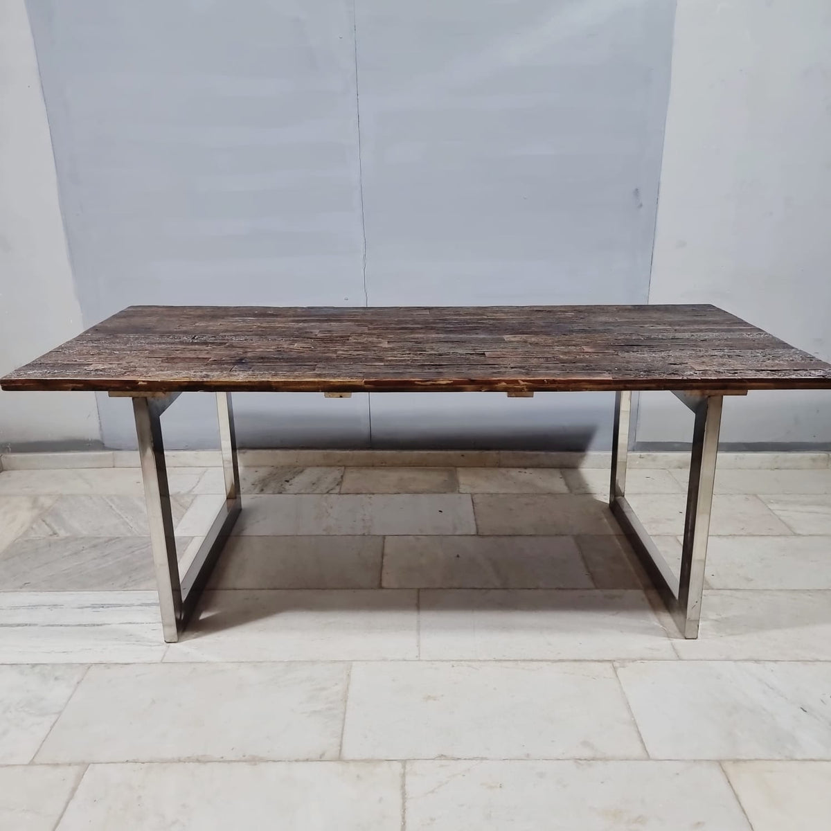 Live Edge Sleeper Industrial Dining Table 16