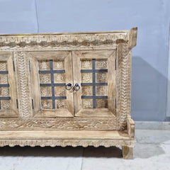 Handmade Indian Vintage Solid Hard Wood Damchiya Sideboard C44