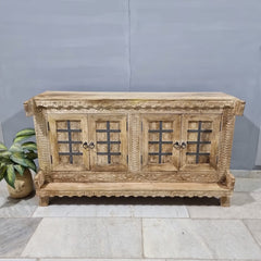 Handmade Indian Vintage Solid Hard Wood Damchiya Sideboard C44