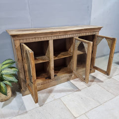 Indian Hand Carved Solid Hard Wood Sideboard C45