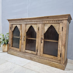 Indian Hand Carved Solid Hard Wood Sideboard C45