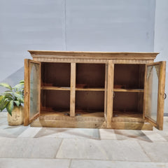 Indian Hand Carved Solid Hard Wood Sideboard C45
