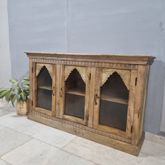 Indian Hand Carved Solid Hard Wood Sideboard C45