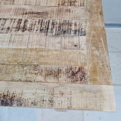 Hand Carved Rough Mango Wood Dining Table 17