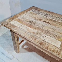 Hand Carved Rough Mango Wood Dining Table 17