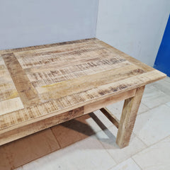 Hand Carved Rough Mango Wood Dining Table 17