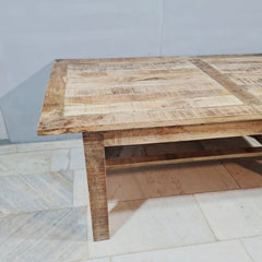 Hand Carved Rough Mango Wood Dining Table 17