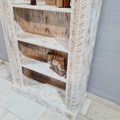 Mehrab Indian Carved Solid Wood Bookshelf B48