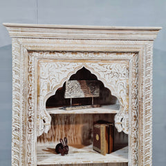 Mehrab Indian Carved Solid Wood Bookshelf B48