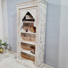 Mehrab Indian Carved Solid Wood Bookshelf B48