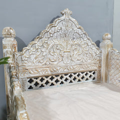 Mughal Garden Hand Carved Indian Single Chair Sofa D18