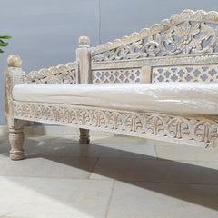 Mughal Garden Hand Carved Balinese Daybed D19