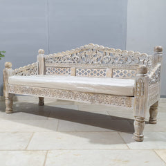Mughal Garden Hand Carved Balinese Daybed D19