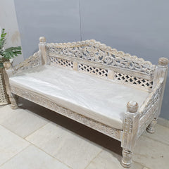 Mughal Garden Hand Carved Balinese Daybed D19
