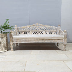 Mughal Garden Hand Carved Balinese Daybed D19