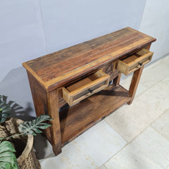 Reclaimed Wood Rustica Console Hall Table 50