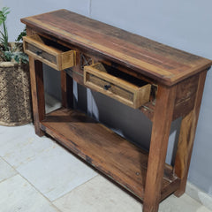Reclaimed Wood Rustica Console Hall Table 50