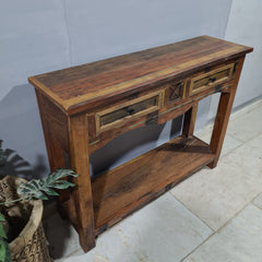 Reclaimed Wood Rustica Console Hall Table 50