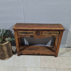 Reclaimed Wood Rustica Console Hall Table 50