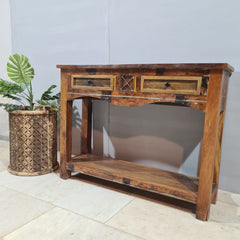 Reclaimed Wood Rustica Console Hall Table 50