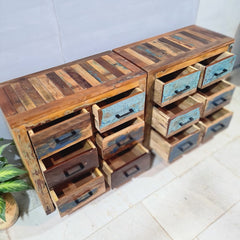 Nirvana Reclaimed Timber Dresser Tallboy Chest of 6 drawers D53