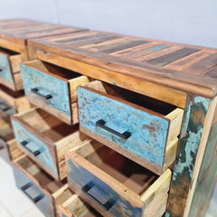 Nirvana Reclaimed Timber Dresser Tallboy Chest of 6 drawers D53