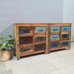Nirvana Reclaimed Timber Dresser Tallboy Chest of 6 drawers D53