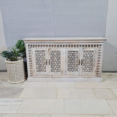 Indian Hand Carved Mango Wood Sideboard Buffet C46