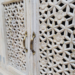 Indian Hand Carved Mango Wood Sideboard Buffet C46