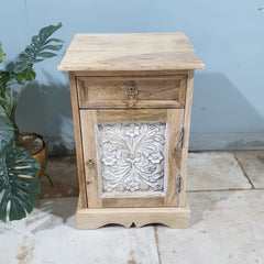 The Attic Jodhpur Solid Wood Bedside Table Natural 40x35x60 cm