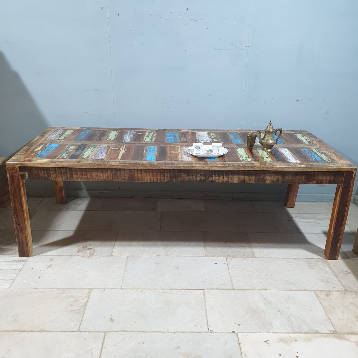 NIRVANA Reclaimed Farmhouse Garden Dining Table 240x100x75 cm