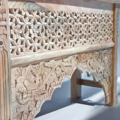 Indian Handmade Carved Wooden Mehrab Console Hall Table