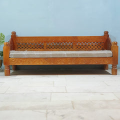 Indian Furniture Classic Hand Carved Traditional Sofa Set With Center Table D2