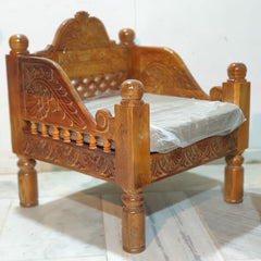 Indian Furniture Classic Hand Carved Traditional Sofa Set With Center Table D2