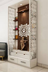 Hand Carved Indian Solid Wood Home Temple 75x45x180 cm