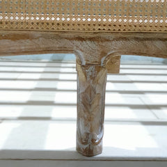 Rattan Hand Carved Solid Wood King Bed