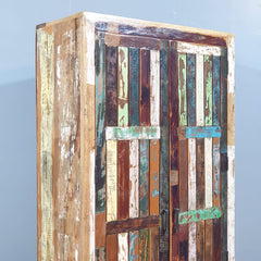 Nirvana Reclaimed Wood Timber Pantry Wardrobe Cabinet Multicolor