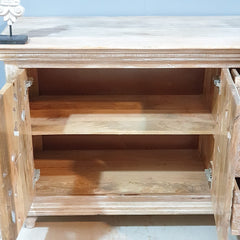 Corsica Contemporary Large Premium Solid Wood Floral Hand-Carving Sideboard C30